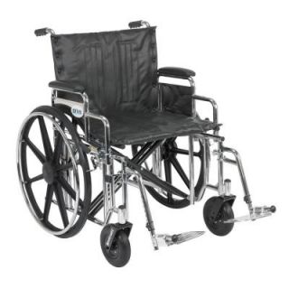 Drive Sentra Extra Heavy Duty Wheelchair with Detachable Desk Arms and Swing Away Footrest std22dda sf