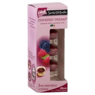 Glade  Scented Oil Candles, Dewberry Dreams, 3 refills [1.5 oz (43 g)]