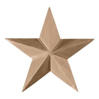 Ekena Millwork 5/8 in. x 3 1/2 in. x 3 1/2 in. Unfinished Wood Alder Galveston Star Rosette ROS03X03GLAL