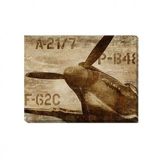Dylan Matthews "Vintage Airplane" Gallery Wrapped Giclee Canvas Wall Art   Large   7871670