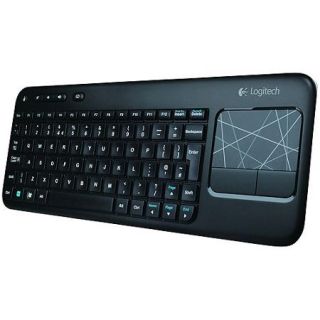 Logitech Wireless Touch Keyboard K400 with Built In Multi Touch Touchpad, Black