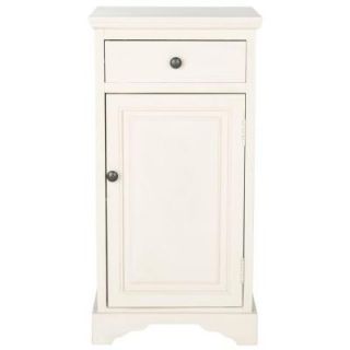 Safavieh Jett 1 Drawer Wood Cabinet in White AMH5722C