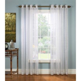 Gala Collection Moire Check Sheer Curtains   104x84”, Grommet Top 7147U 40