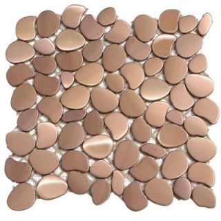 Solistone Metal Freeform Orbit 11 in. x 11 in. x 6.35 mm Metal Mesh Mounted Mosaic Wall Tile (8.4 sq. ft. / case) 9004.0