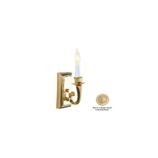 JVI Designs 3 in W 1 Light Brushed Brass Arm Wall Sconce