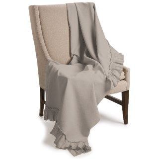 Peacock Alley Harlow Ruffle Throw Blanket   Cotton 9415M 66