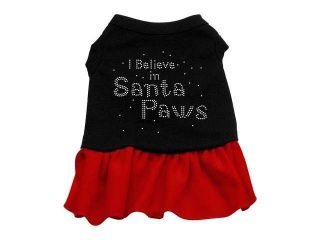 Santa Paws Rhinestone Dog Dress   Black with Red/Medium