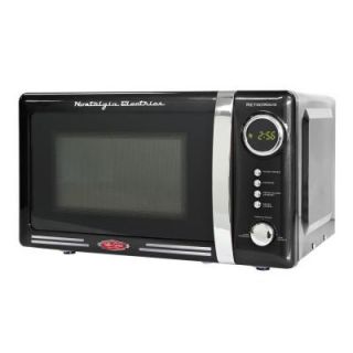 Nostalgia Electrics Retro Series 0.7 cu. ft. Countertop Microwave Oven in Black RMO770BLK