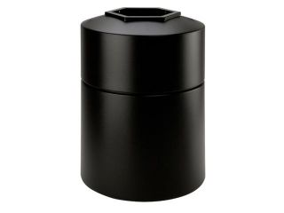 Commercial Zone 730101 45 Gallon Round Waste Container   Black