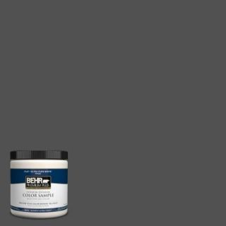 BEHR Premium Plus 8 oz. #N460 7 Space Black Interior/Exterior Paint Sample PP10316