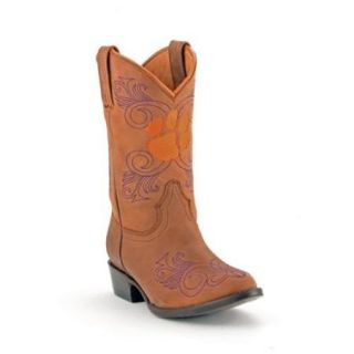 Gameday Girls Honey Leather Clemson Embroidered Western Cowboy Boots (Size 9.5)