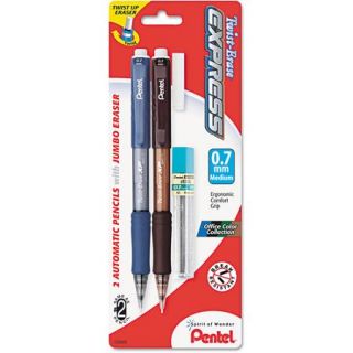 Pentel Twist Erase EXPRESS Mechanical Pencil, 0.7 mm, 2 per Set