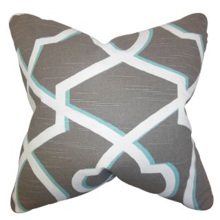 Athena Geometric 20 inch Feather and Down Filled Throw Pillow (Set of