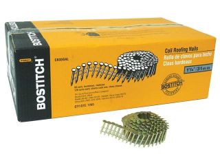 Bostitch Stanley CR2DGAL 7,200 Count 1" Galvanized 15° Wire Collated Roofing Nails