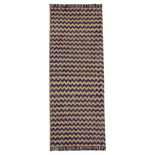 TH 22x84 Blue Chevron Accent Rug