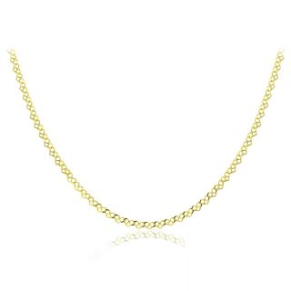 Mondevio 14k Gold 2mm Heart Link Chain Necklace   Shopping