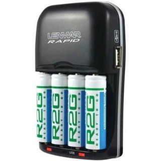 4 Hour AAA/AA AC/DC Battery Charger with USB Output