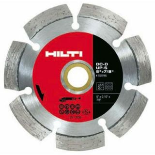 Hilti DC D UP S 5 in. x 7/8 in. Segmented Diamond Blade for Angle Grinders (5 Pack) 2025169