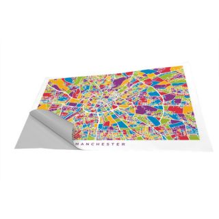 Manchester England Street Map Wall Mural by Americanflat