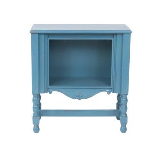 Decorative Cloverdale Casual Blue Square Accent Table   17221040