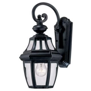 Illumine Satin 1 Light Outdoor Black Wall Lantern CLI SH202852371