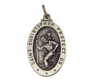 Sterling Saint Christopher Oval Medal —