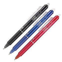 Pilot FriXion Clicker Erasable Gel Pens Fine Point 0.7 mm Assorted Barrels Assorted Ink Colors Pack Of 3