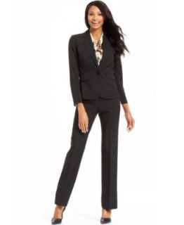 Le Suit Scarf Pinstriped Pant Suit   Wear to Work   Women