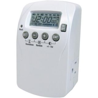 Primewire 2 Outlet Heavy Duty 7 Day Digital Timer with 16 Settings