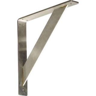 Ekena Millwork 14 in. x 2 in. x 14 in. Stainless Steel Unfinished Metal Traditional Bracket BKTM02X14X14TRSS