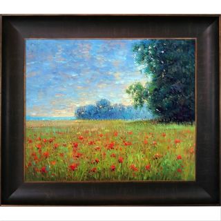 Claude Monet Oat Fields Hand Painted Framed Canvas Art  