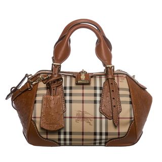 Burberry Blaze Small Tan Haymarket Satchel