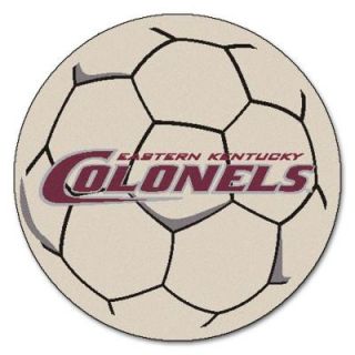 FANMATS NCAA Eastern Kentucky University Cream 2 ft. 3 in. x 2 ft. 3 in. Round Accent Rug 451