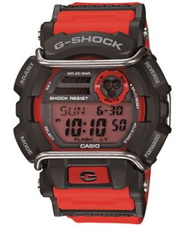 Shock Mens Digital Red Resin Strap Watch 55x50mm GD400 4