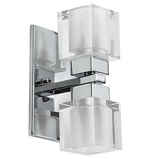 Dainolite New Era Glass Cube 2 Light Vanity Light