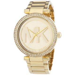 Michael Kors Womens MK5784 Parker Goldtone Crystal Accent Watch