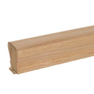 Stair Parts 6010 12 ft. Unfinished Red Oak Plowed Stair Handrail with Fillet 6010R PSR 1200L