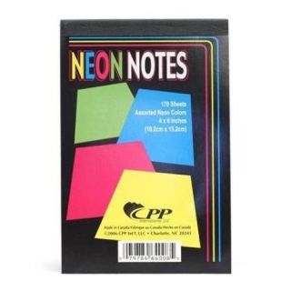 Carolina Pad   Cpp 64008 Carolina Pad   Cpp 64008 4 inch X 6 inch Neon Note Tablet 170 Sheets Assorted Colors
