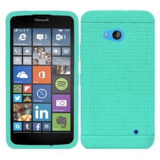 Insten Rugged Skin Rubber Case For Microsoft Lumia 640   Teal Green