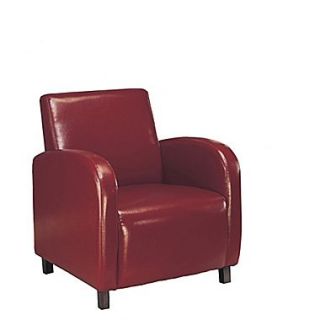 Buy Monarch Specialties Inc. I 8051 Leather/Wood Accent Chair, Burgundy from