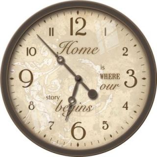 FirsTime 10 in. Round Sentiments Wall Clock 25656