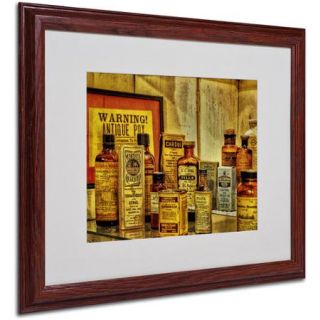 Trademark Fine Art "Vintage Medicines" by Lois Bryan, Wood Frame