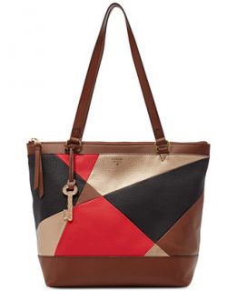 Fossil Gifting Leather Patchwork Shopper   Handbags & Accessories