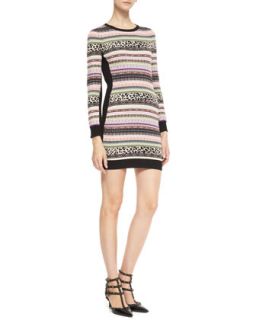 RED Valentino Mixed Striped Knit Dress