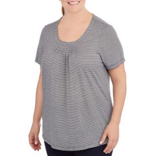 White Stag Women's Plus Size Crinkle Peasant Top