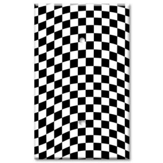 Art Plates Checkered Racing Flag Blank Wall Plate BLS 503