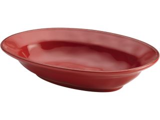 Rachael Ray 12 in. Oval Cucina Serving Bowl, Cranberry
