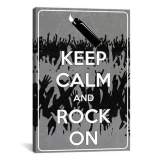 iCanvas Keep Calm and Rock On Textual Art on Canvas