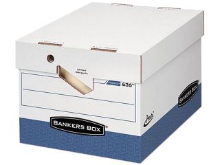 Bankers Box 0063601 Presto Maximum Strength Storage Box, Ltr/Lgl, 12" x 15" x 10", WE, 12/Carton