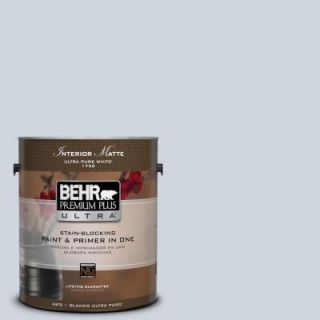 BEHR Premium Plus Ultra 1 gal. #740E 2 Misty Surf Flat/Matte Interior Paint 175001